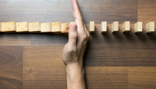 Domino risk effect concept