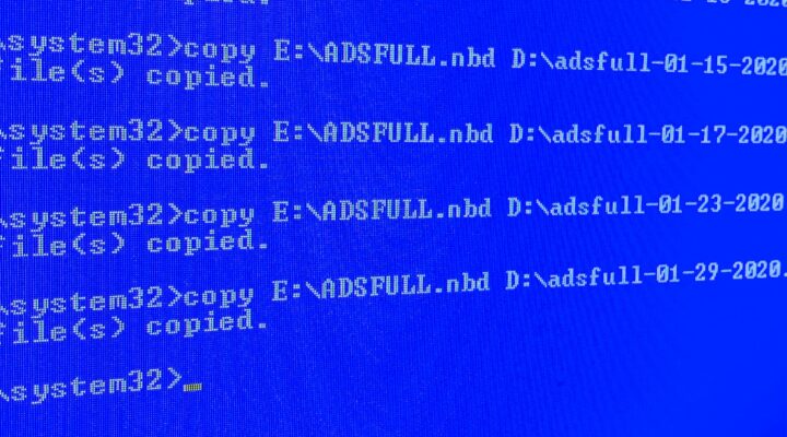 Microsoft Windows terminal screen
