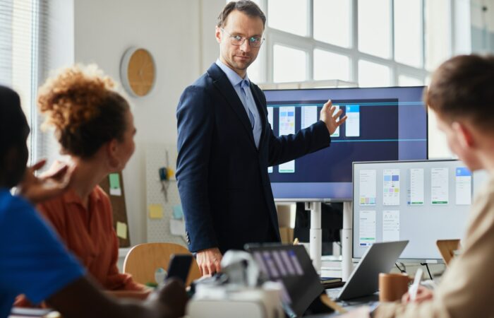 Speaker talking about new technology in IT